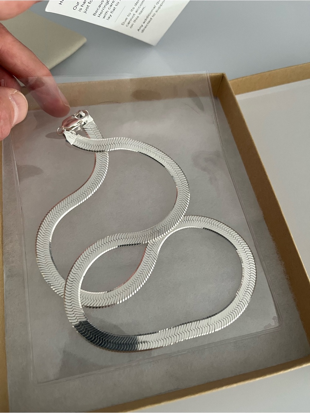 Loren Stewart 16” XL Sterling Silver Herringbone necklace